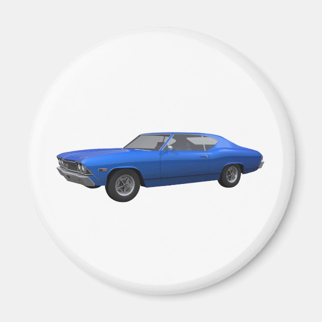1968 Chevelle SS: Blue Finish Magnet (Vorne)