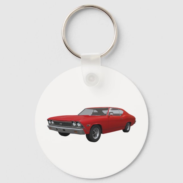 1968 Chevelle SS: Red Finish Schlüsselanhänger (Vorderseite)