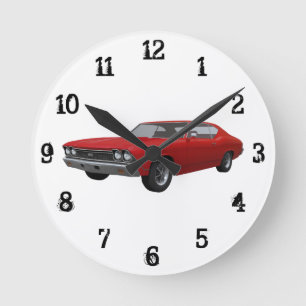 1968 Chevelle SS: Wall Clock Runde Wanduhr