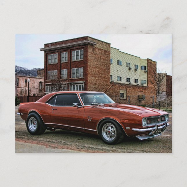 1968 chevy camaro Muscle Car Postkarte (Vorderseite)