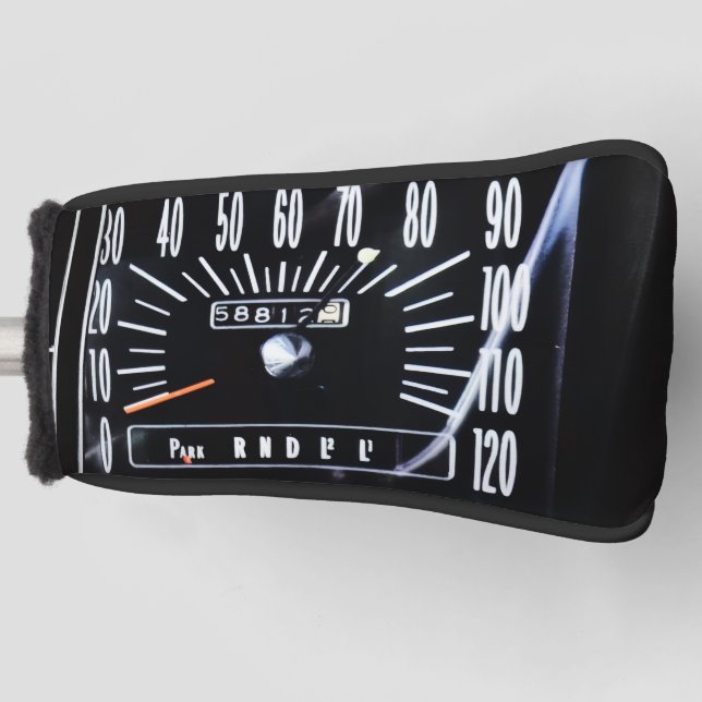 1968 Classic Car Speedometer Golf Headcover (Vorderseite)