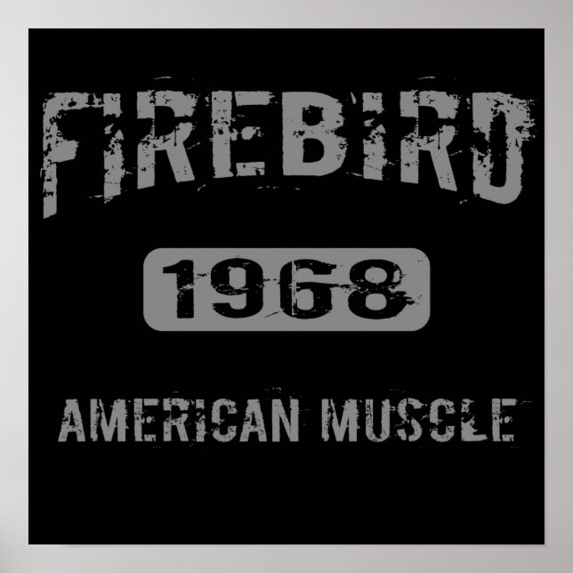 1968 Firebird American Muscle Poster (Vorne)