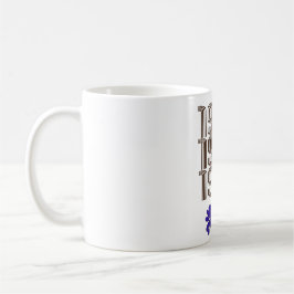 1968 Hippie Blume Power Peace Sign Aqua Lila Kaffeetasse