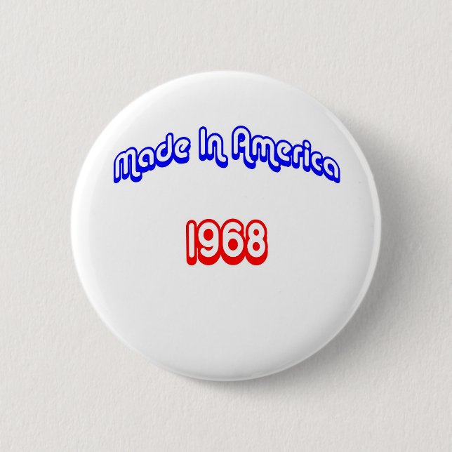 1968 machte in Amerika Button (Vorderseite)