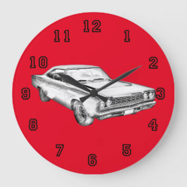 1968 Plymouth Roadrunner Große Wanduhr