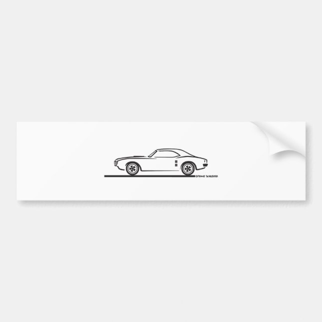 1968 Pontiac Firebird Autoaufkleber (Vorne)