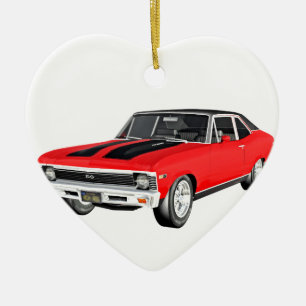 1968 Rot-Muskel-Auto Keramikornament