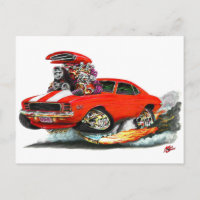1969 Camaro RS Red-White Car