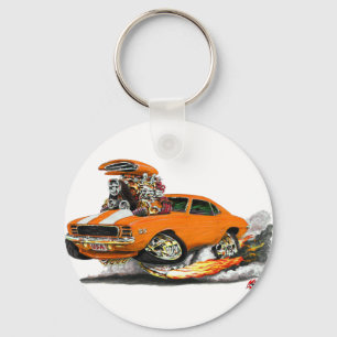 1969 Camaro RS SS Orange-White Car Schlüsselanhänger