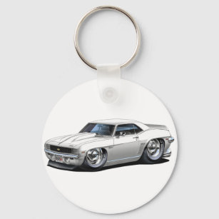 1969 Camaro White Car Schlüsselanhänger