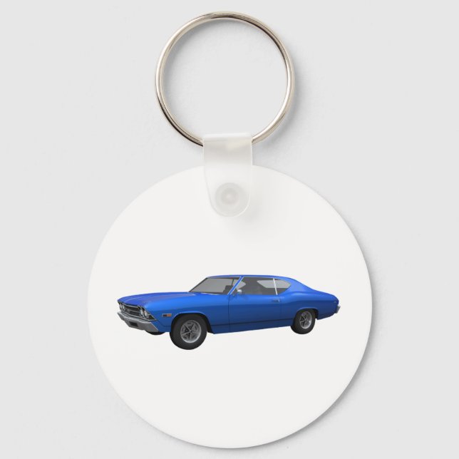 1969 Chevelle SS: Blue Finish Schlüsselanhänger (Vorderseite)
