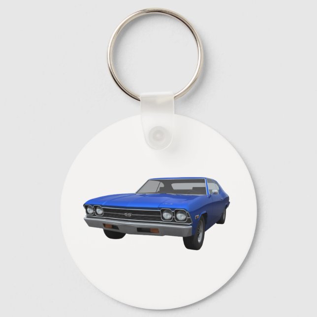 1969 Chevelle SS: Blue Finish Schlüsselanhänger (Vorderseite)