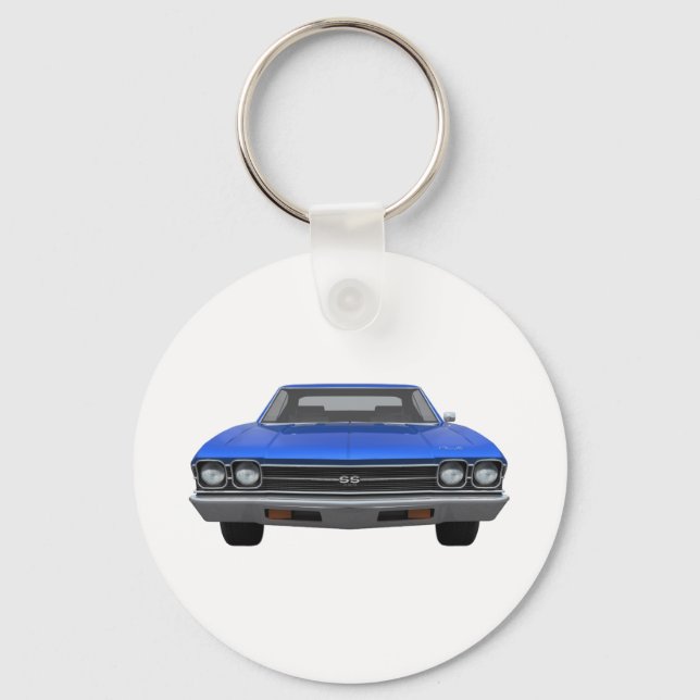 1969 Chevelle SS: Blue Finish Schlüsselanhänger (Vorderseite)