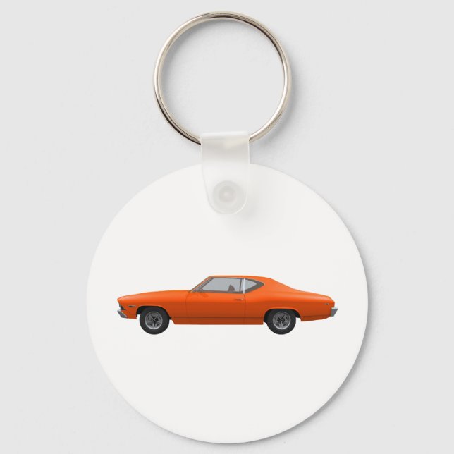 1969 Chevelle SS: Orange Finish Schlüsselanhänger (Vorderseite)