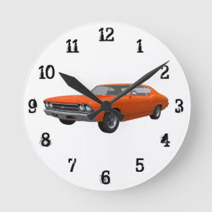 1969 Chevelle SS: Wall Clock Runde Wanduhr
