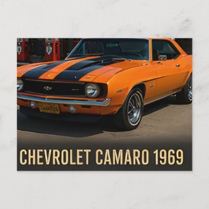 1969 Chevrolet Camaro American Muscle Car Straße Postkarte