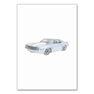 1969 Chevy Camaro Tischnummer