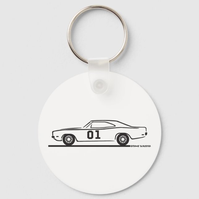 1969 Dodge Ladegerät General Lee Schlüsselanhänger (Vorderseite)