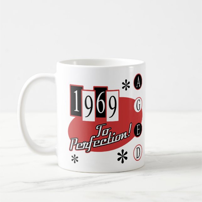1969 Geburtstagsmädchen Retro Kaffeetasse (Links)