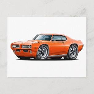 1969 GTO Judge Orange Car Postkarte