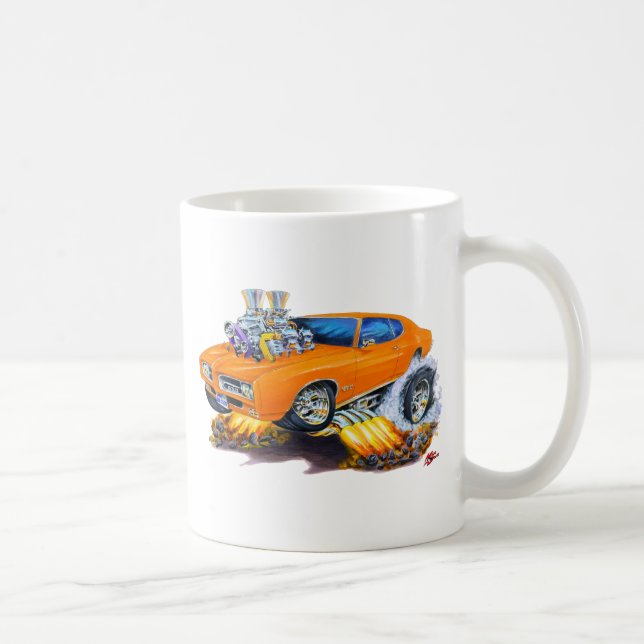 1969 GTO Orangen-Auto Kaffeetasse (Rechts)