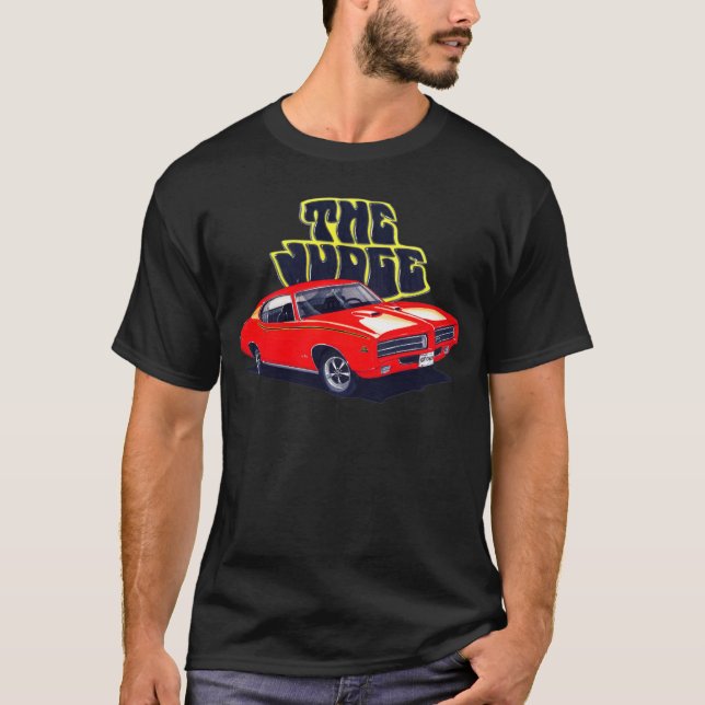 1969 GTO Richter-Rot-Auto T-Shirt (Vorderseite)