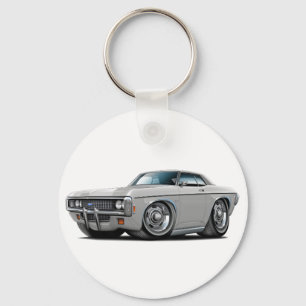 1969 Impala Silver-Black Top Car Schlüsselanhänger