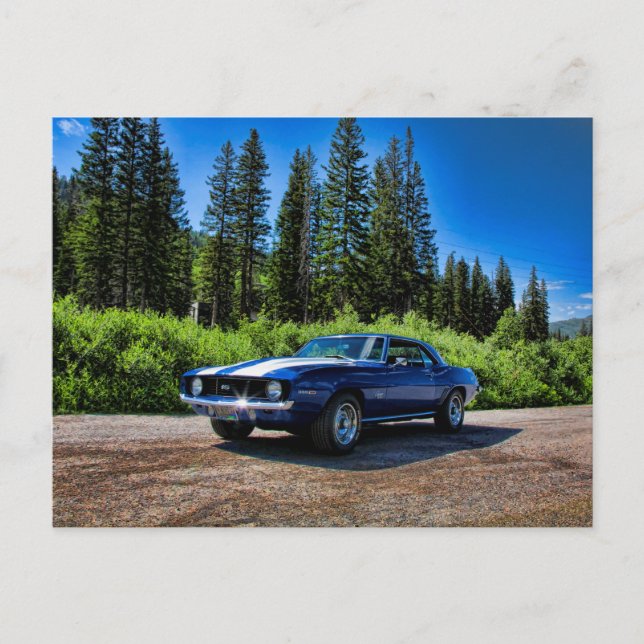1969 Supersport Camaro Muskelwagen Postkarte (Vorderseite)