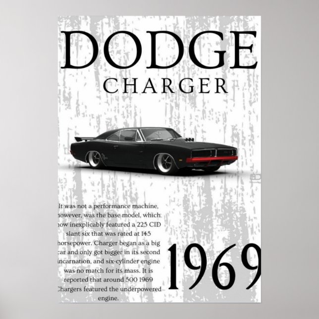 1969 vintage car  poster (Vorne)