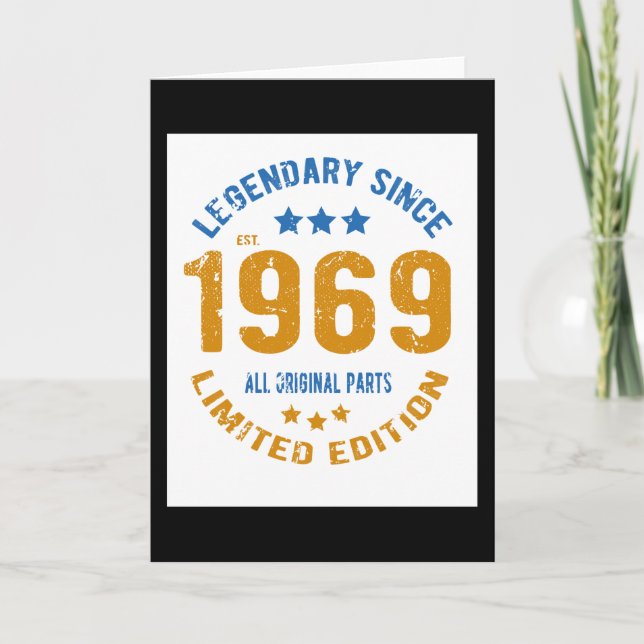 1969 Vintager Geburtstag Karte (Vorderseite)