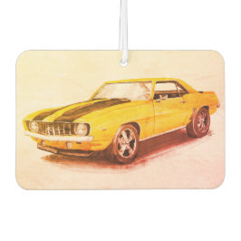 1969 Yellow Camaro Air Freshener Autolufterfrischer