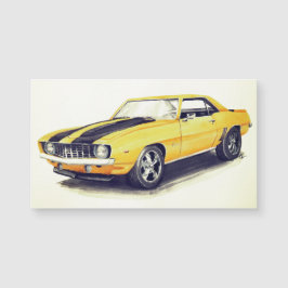 1969 Yellow Camaro Magnet