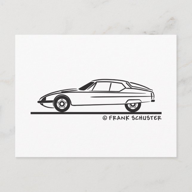 1970 - 1975 Citroën SM Postkarte (Vorderseite)