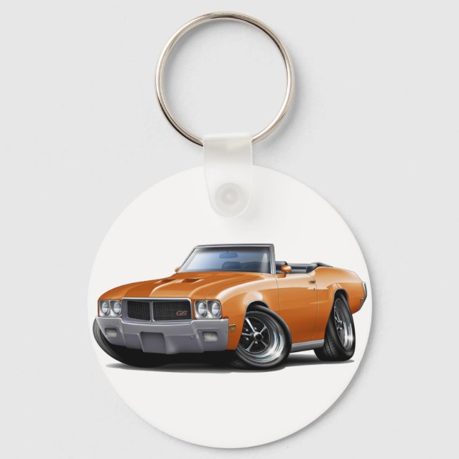 1970-72 Buick GS Orange Convertible Schlüsselanhänger (Vorderseite)