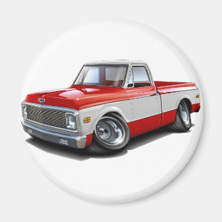 1970-72 Chevy C10 Red-White Truck Magnet