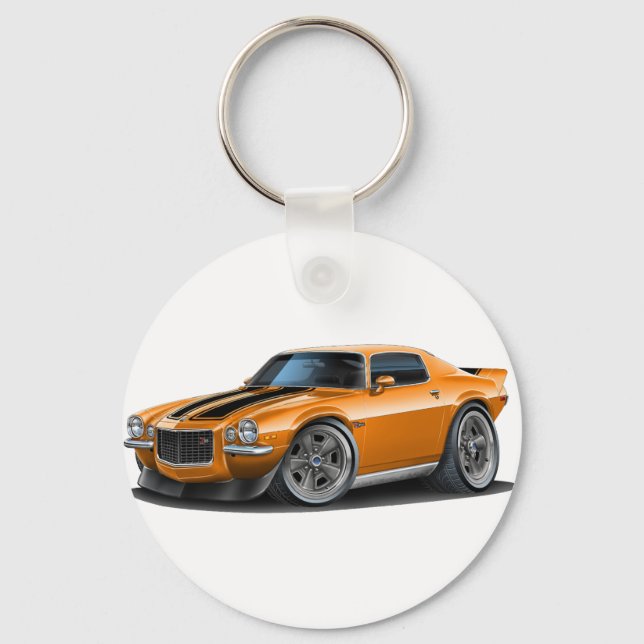 1970-73 Camaro Orn/Blk Car Schlüsselanhänger (Vorderseite)