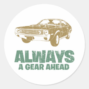 1970 AMC AMX 390 RUNDER AUFKLEBER
