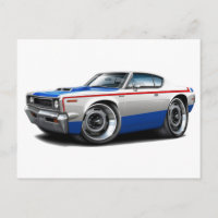 1970 AMC-Rebellenmaschine Rot-Weiß-Blau-Auto