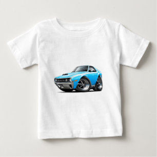 1970 AMX großes schlechtes Blau-Weißes Auto Baby T-shirt