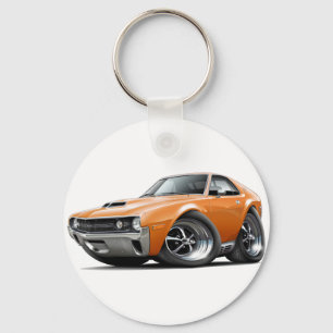 1970 AMX Orangen-Auto Schlüsselanhänger