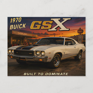 1970 Buick GSX Klassiker Amerikanisches Auto Vinta Postkarte