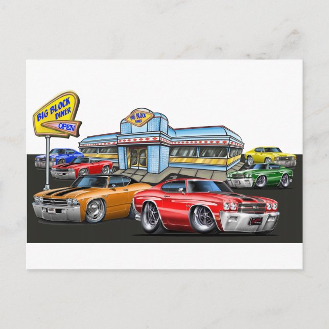 1970 Chevelle Diner Postkarte (Vorderseite)