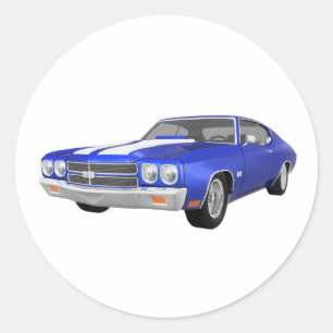 1970 Chevelle SS: Blue Finish: Runder Aufkleber
