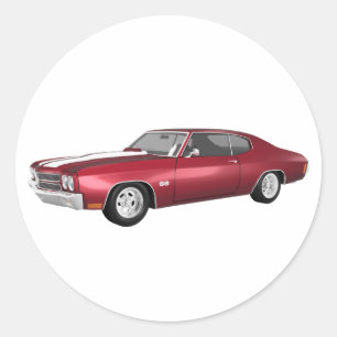 1970 Chevelle SS: Candy Apple Finish: Runder Aufkleber