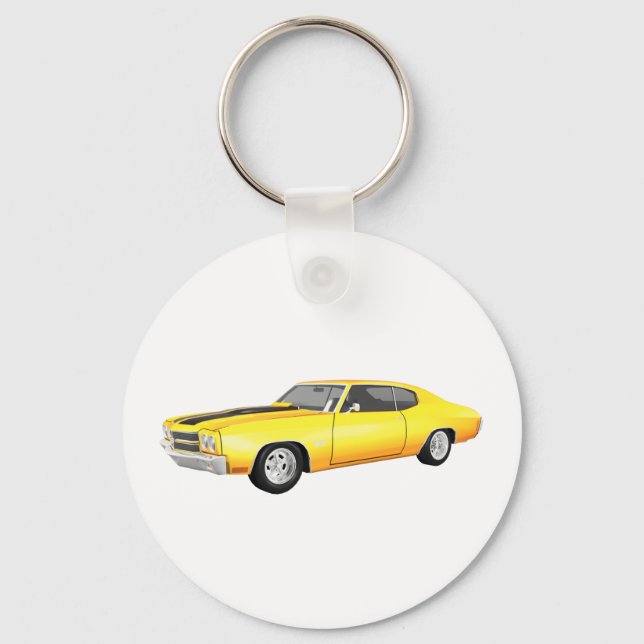 1970 Chevelle SS: Gelbes Finish: Schlüsselanhänger (Vorderseite)