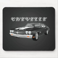 1970 Chevelle SS: Schwarzes Finish: Mousepad