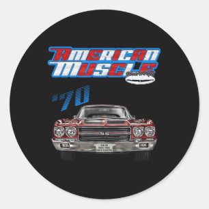 1970 Chevellemuscle Carss454Ss427Ss396Hotroddrag R Runder Aufkleber