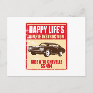 1970 Chevrolet Chevelle SS 454 Postkarte