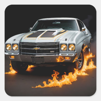 1970 Chevy Chevelle SS Quadratischer Aufkleber
