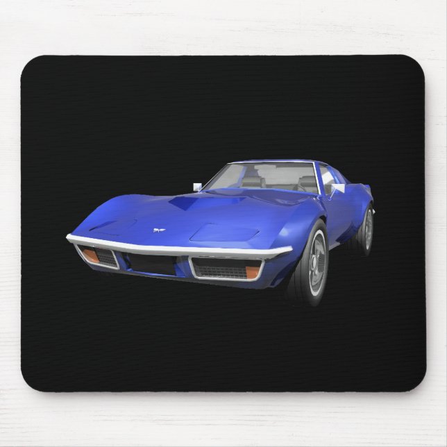 1970 Corvette Sportwagen: Blue Finish Mousepad (Vorne)